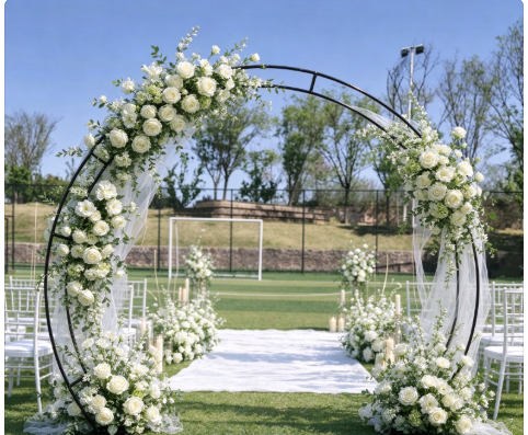 Wedding Decor Supply Store - Arco nuziale dorato, supporto a doppio